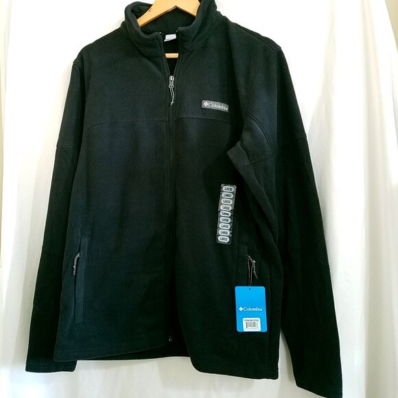 Columbia Men’s Trail III Full Zip Fleece Jacket Large Black New Lightweight - Picture 3 of 12